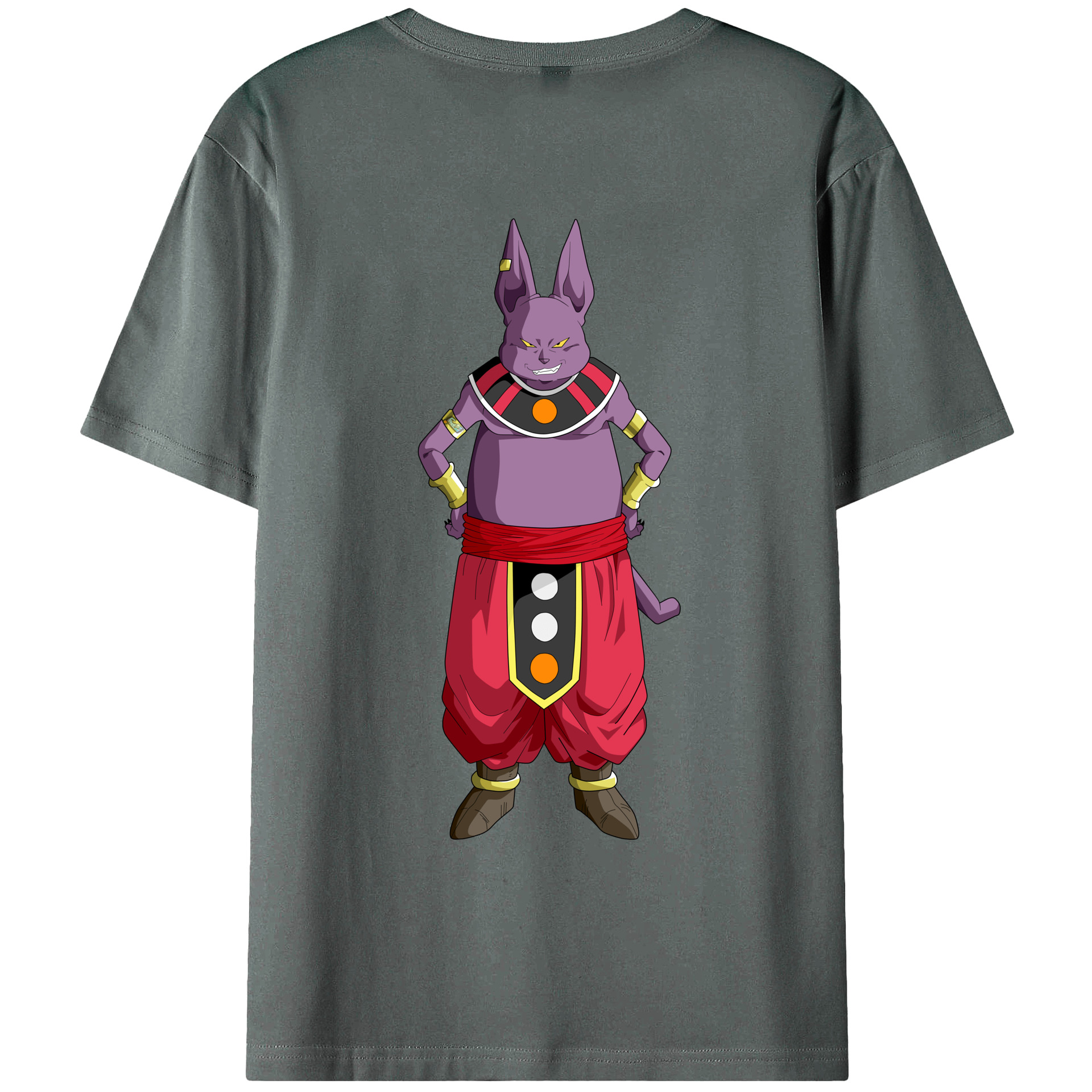 （画像用） ドラゴンボール シャンパ DRAGON BALL Champa 綿100％ メンズ半袖Tシャツ（バックプリント） 通気性